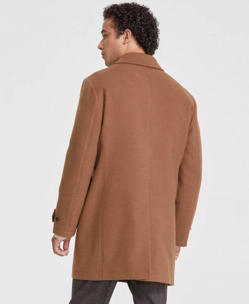 Men Classic Melange Overcoat Dark Camel - 4