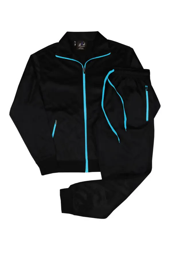 MEN CLASSIC SOLID JOGGER TRACKSUIT W/DRAWSTRINGS SMALL UPTO 5XL - 1