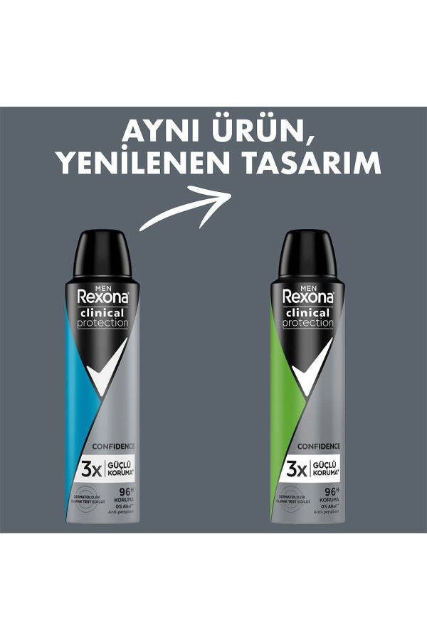 Men Clinical Protection Erkek Sprey Deodorant Confidence 96 Saat Koruma 150 Ml X2 - 12