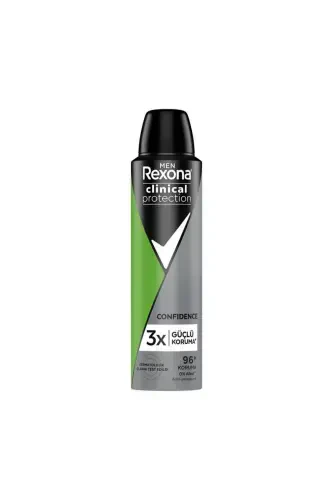 Men Clinical Protection Spray Deodorant Confidence 96 Hours Protection 150 ml - REXONA (1)