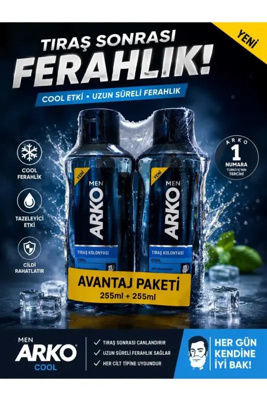 Men Cool Soqol Sovuq Suvi 250 ml x 4 Dona - 2