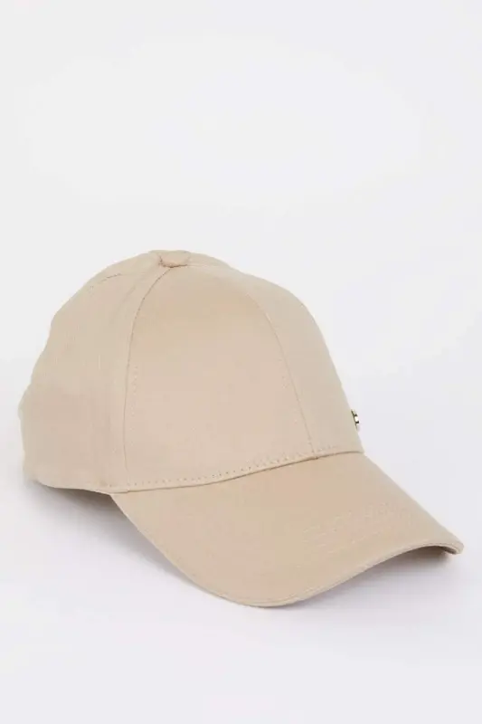 Men Cotton Baseball Basketball Cap Beige - 2