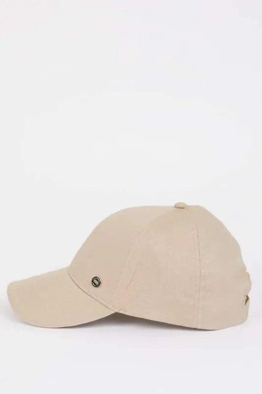 Men Cotton Baseball Basketball Cap Beige - 3