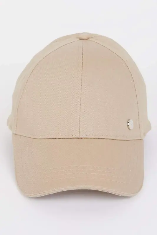 Men Cotton Baseball Basketball Cap Beige - 4