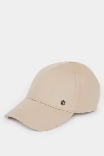 Men Cotton Baseball Basketball Cap Beige - 5