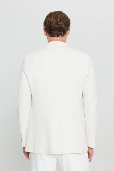 Men Ecru 360 All Ways Stretch Cotton Flexible Slim - 8