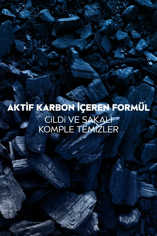 MEN Erkaklar uchun yuz va soqol tozalash jeli Deep Dimension 100ml, terini tozalaydigan, faol uglerod - 5
