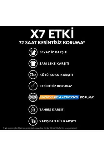Men Erkek Sprey Deodorant Invisible Black & White 72 Saat Kesintisiz Üstün Koruma 150 ml x3 - 6