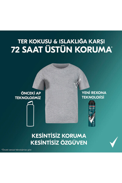 Men Erkek Sprey Deodorant Ko'mir Detox 72 soat uzluksiz ustun himoya 150 ml X3 - 15