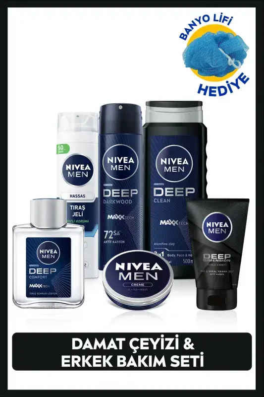 MEN Groom Gift Set, Men's Personal Care, Anti-Perspirant Protection, Sensitive Protection for Men - NIVEA
