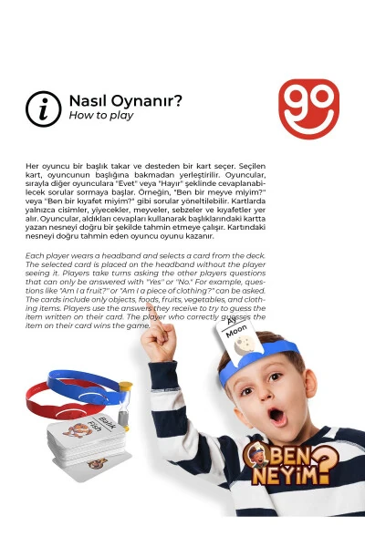 Men Kimman? Turk/ingliz tilidagi oilavi bolalar uchun qiziqarli stol o'yini Who I'am o'quv o'yinchoq - GO TOYS (1)