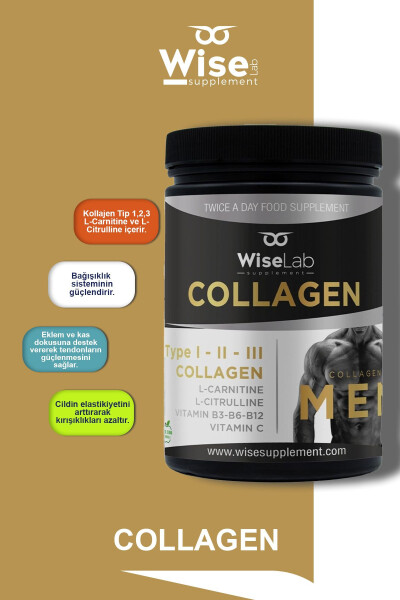 Men Collagen 300gr Tip123 L-carnitine L-citrulline - WISELAB (1)