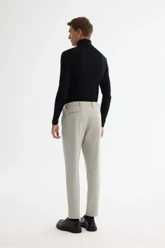 Men Light Gray Relaxed Fit Side Elastic Diagonal - 3