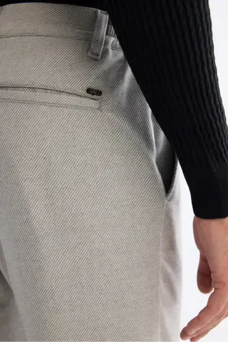 Men Light Gray Relaxed Fit Side Elastic Diagonal - 5