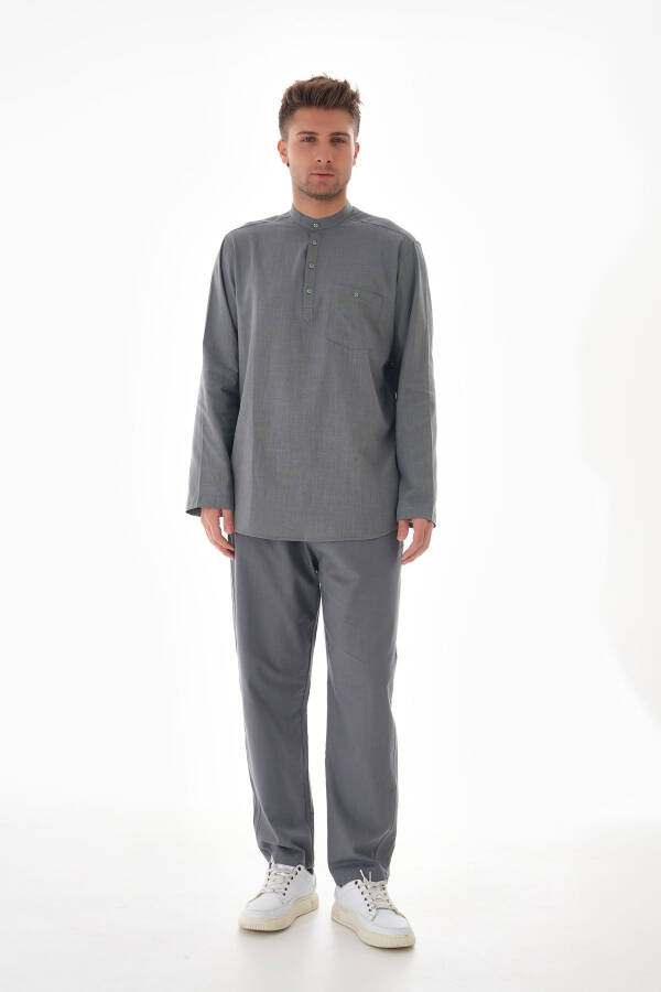 MEN LINEN HAJJ AND UMRAH SUIT - 4