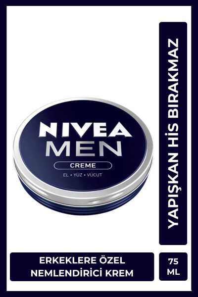 MEN Men's Cream 75ml, Intensive Moisturizer, Non-Greasy and Non-Sticky, Quickly Absorbs, Hand Body Face - 11