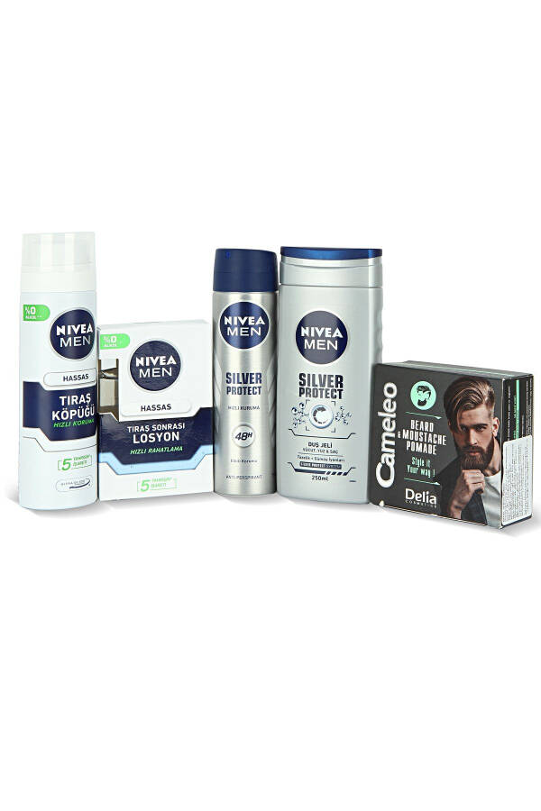 Men Men's Skin Care Set + Cameleo Beard & Mustache Pomade 50 Gr. - 1