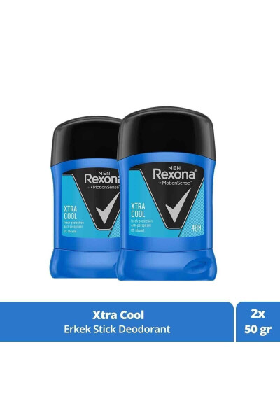 Men Motion Sense Erkaklar uchun Stick Deodorant Xtra Cool 48 soat Himoya 50 g X 2 dona - REXONA