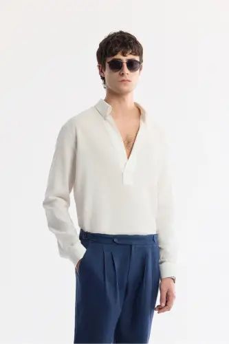 Men Navy Relaxed Fit Classic Bell Epaulette Deta - 5