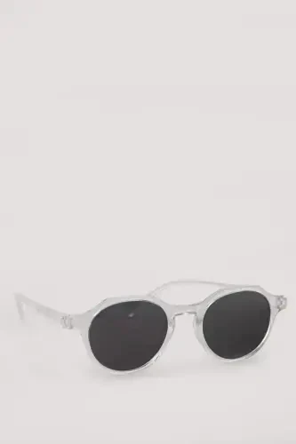 Men Round Sunglasses-White - 1