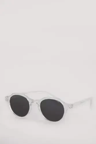 Men Round Sunglasses-White - DEFACTO (1)