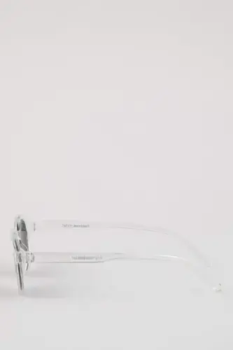 Men Round Sunglasses-White - 3