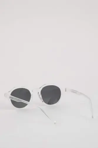 Men Round Sunglasses-White - 4