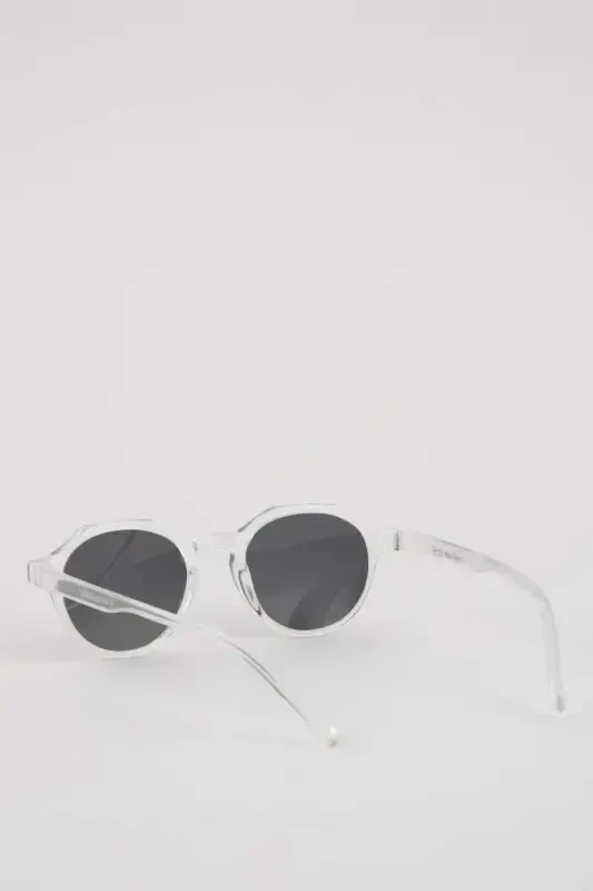 Men Round Sunglasses-White - 4