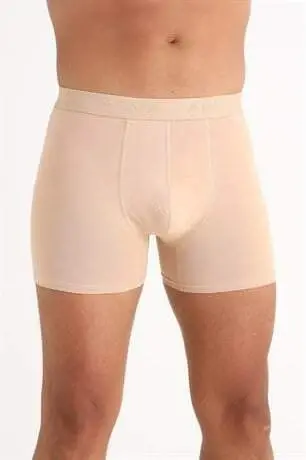 Men Skin Color Invisible Boxer 6-Pack See-Through Proof Cotton Lycra Soft and Flexible - BÜYÜKBEDENIZ (1)