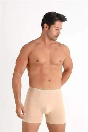 Men Skin Color Invisible Boxer 6-Pack See-Through Proof Cotton Lycra Soft and Flexible - 5