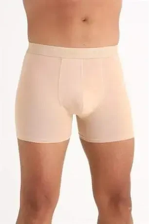 Men Skin Color Invisible Boxer 6-Pack See-Through Proof Cotton Lycra Soft and Flexible - BÜYÜKBEDENIZ (1)