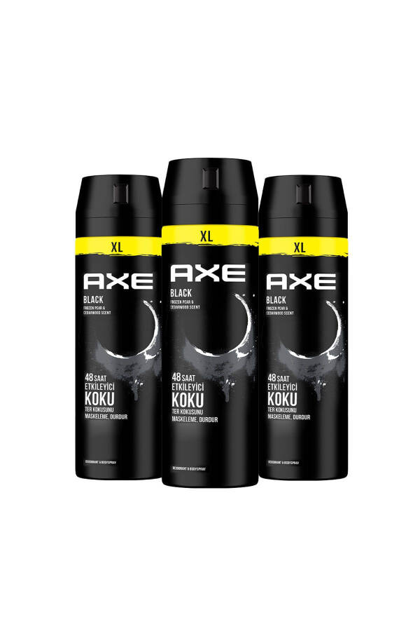 Men Spray Deodorant Black Xl 48 Hours Impressive Scent 200 ml X3 Pack - 18