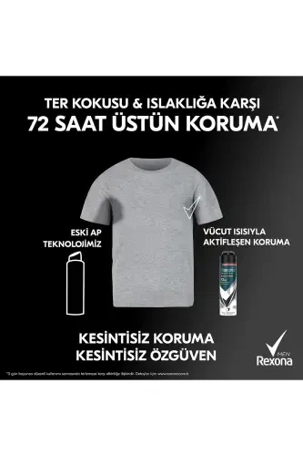 Men Spray Deodorant Invisible Black & White 72 Hours Continuous Superior Protection 150 ml X3 - 7