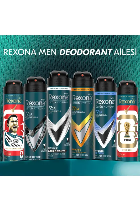 Men Spray Deodorant Invisible Black & White 72 Hours Continuous Superior Protection 150 ml X3 - 6