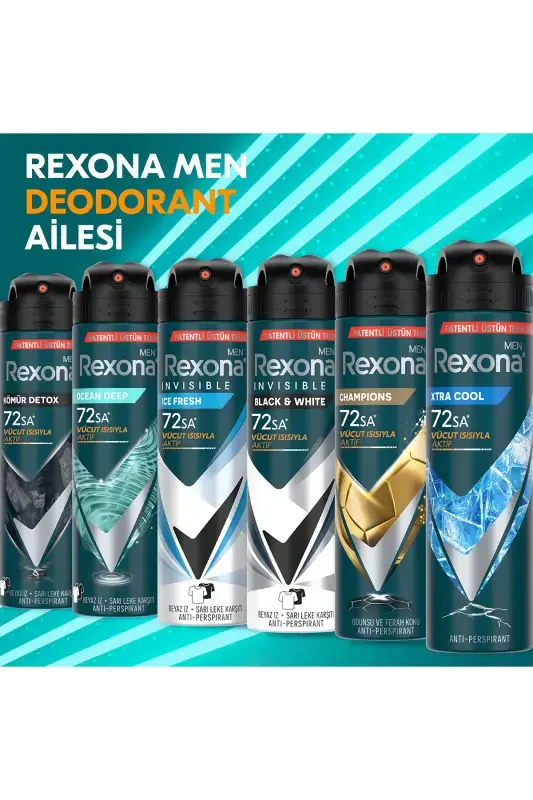 Men Spray Deodorant Xtra Cool 72 Hours Non-Stop Superior Protection 150 ml X3 - 8