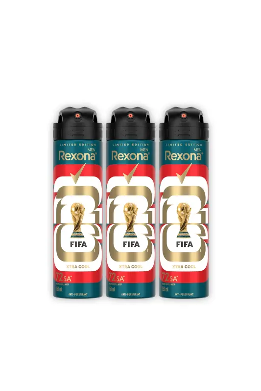 Men Spray Deodorant Xtra Cool 72 Hours Non-Stop Superior Protection 150 ml X3 - 2
