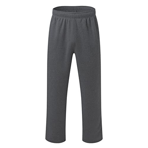 Men Sweatpants Baggy Lounge Open Bottom Big and Tall Joggers with Pockets Comfortable Exercise Cargos Track Pants - 4