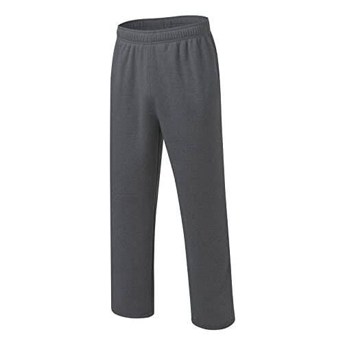 Men Sweatpants Baggy Lounge Open Bottom Big and Tall Joggers with Pockets Comfortable Exercise Cargos Track Pants - 5