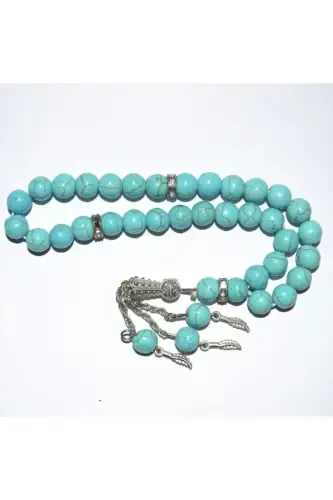 Men Turquoise Turquoise Stone Rosary-Turquoise Stone Turquoise Rosary - GRS OYUNCAK (1)