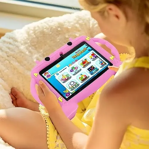 MengDash Kids Tablet, 7 inch Tablet for Kids 2-10, Educational Learning Toddler Tablet Android 11, 3GB RAM+32GB ROM Storage, Google Play YouTube - 6