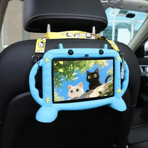 MengDash Kids Tablet, 2-10 yosh bolalar uchun 7 dyuymli planshet, Android 11 operatsion tizimiga ega bolalar uchun o'quv plansheti, 3 GB RAM + 32 GB ROM xotirasi, Google Play YouTube, qiz va o'g'il bolalar uchun sovg'a (ko'k) - 4