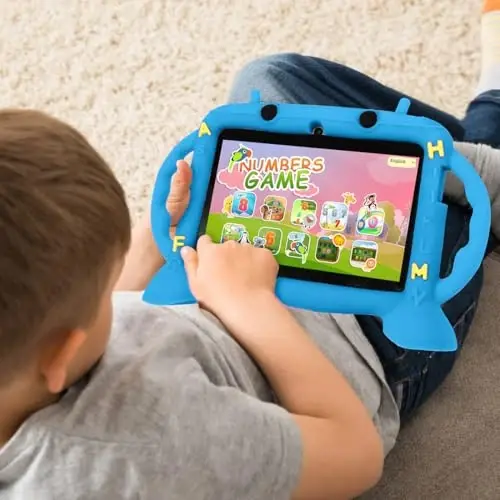 MengDash Kids Tablet, 7 inch Tablet for Kids 2-10, Educational Learning Toddler Tablet Android 11, 3GB RAM+32GB ROM Storage, Google Play YouTube, Baby Girl boy Gift (Blue) - 6