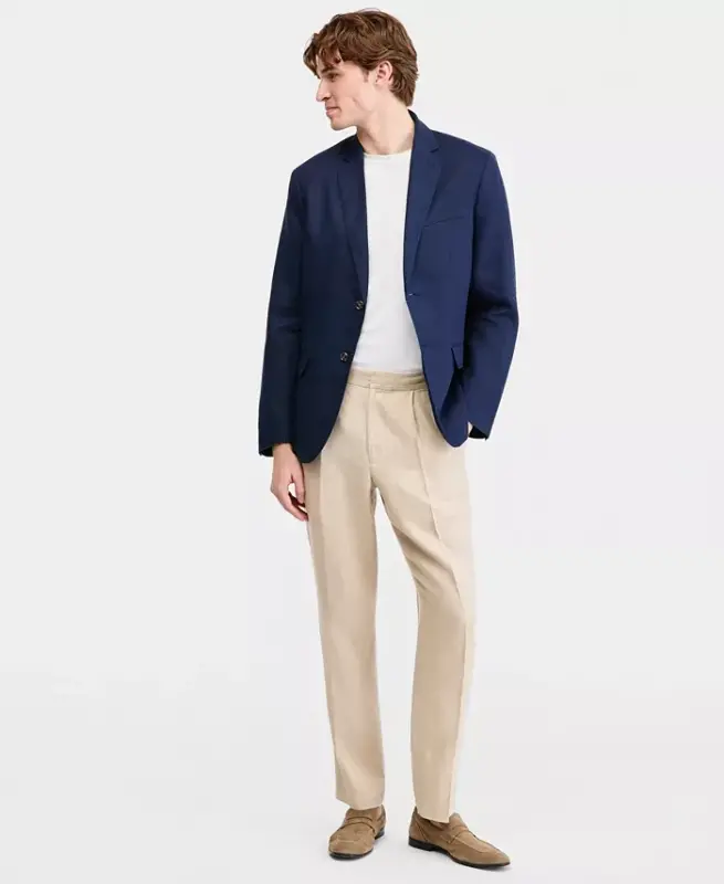 Men's 100% Linen Blazer, Created for Modazone - 4