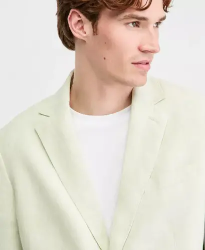 Men's 100% Linen Blazer, Created for Modazone-Grey Slate - 5