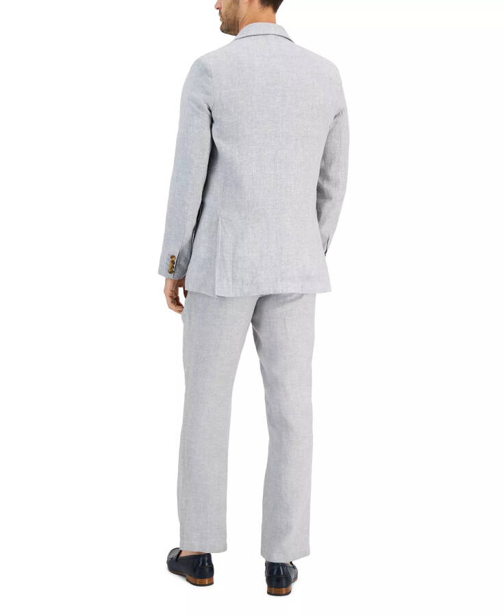 Men's 100% Linen Blazer, Created for Modazone Grey Slate - 4