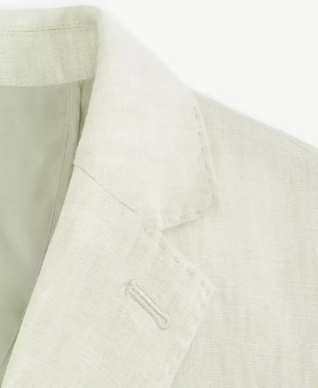 Men's 100% Linen Blazer, Created for Modazone - Linen Yd Color - Lint - 4