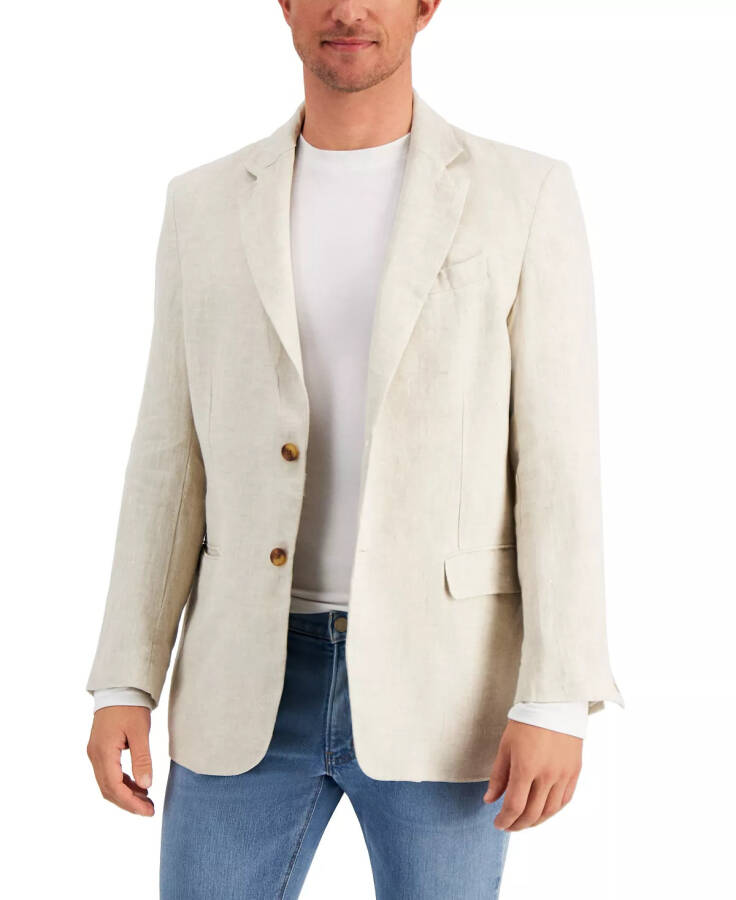 Men's 100% Linen Blazer, Created for Modazone-Natural Kh - 1