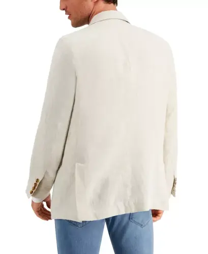 Men's 100% Linen Blazer, Created for Modazone-Natural Kh - CLUB ROOM (1)