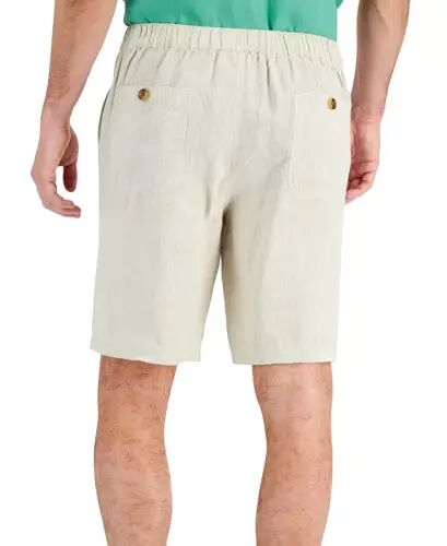 Men's 100% Linen Drawstring Shorts, Created for Modazone - Natural Khaki - Club Room (1)