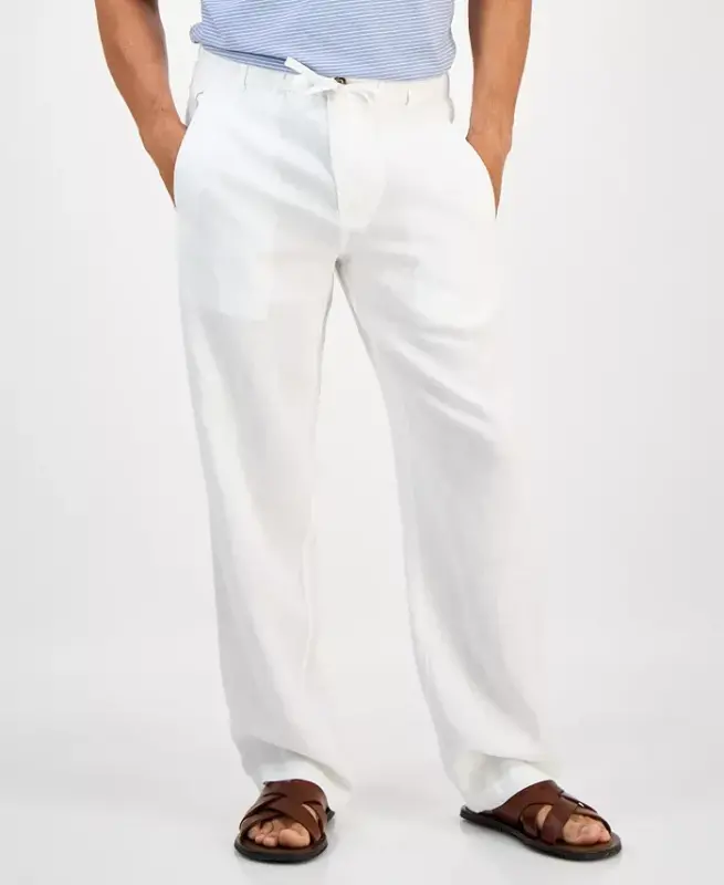 Men's 100% Linen Pants, Created for Modazone - 1
